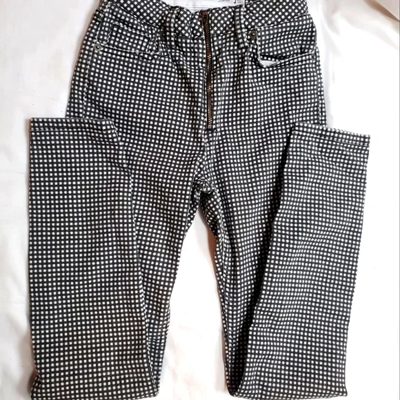 Subdued Jeans Checkered High Wasted Skinny Jeans Poshmark